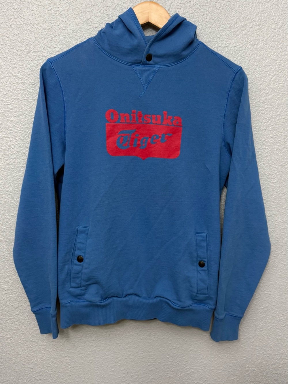 Vintage Onitsuka Tiger | Pullover Hoodie | Blue | Size Small